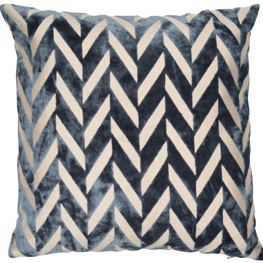 Blue discount velour cushions